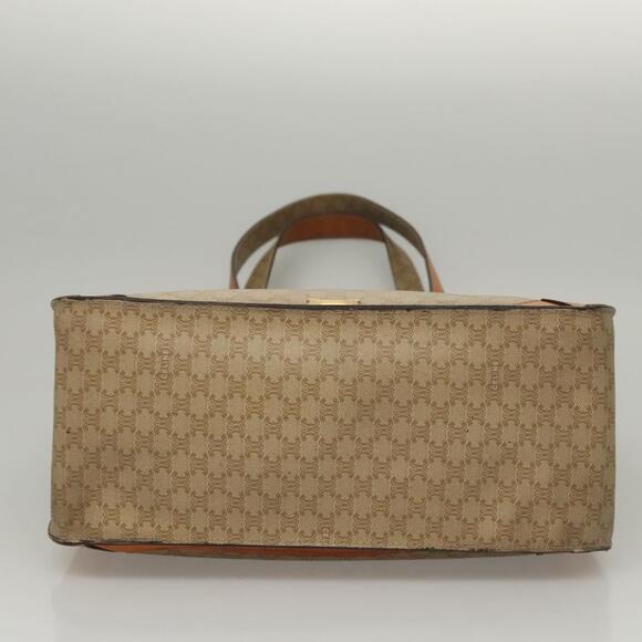 CELINE Macadam Canvas Tote Bag Beige Gold - Picture 9 of 12